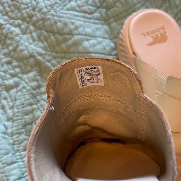 Sorel Women's Cream Platform Clog Mules - Picture 9 of 11